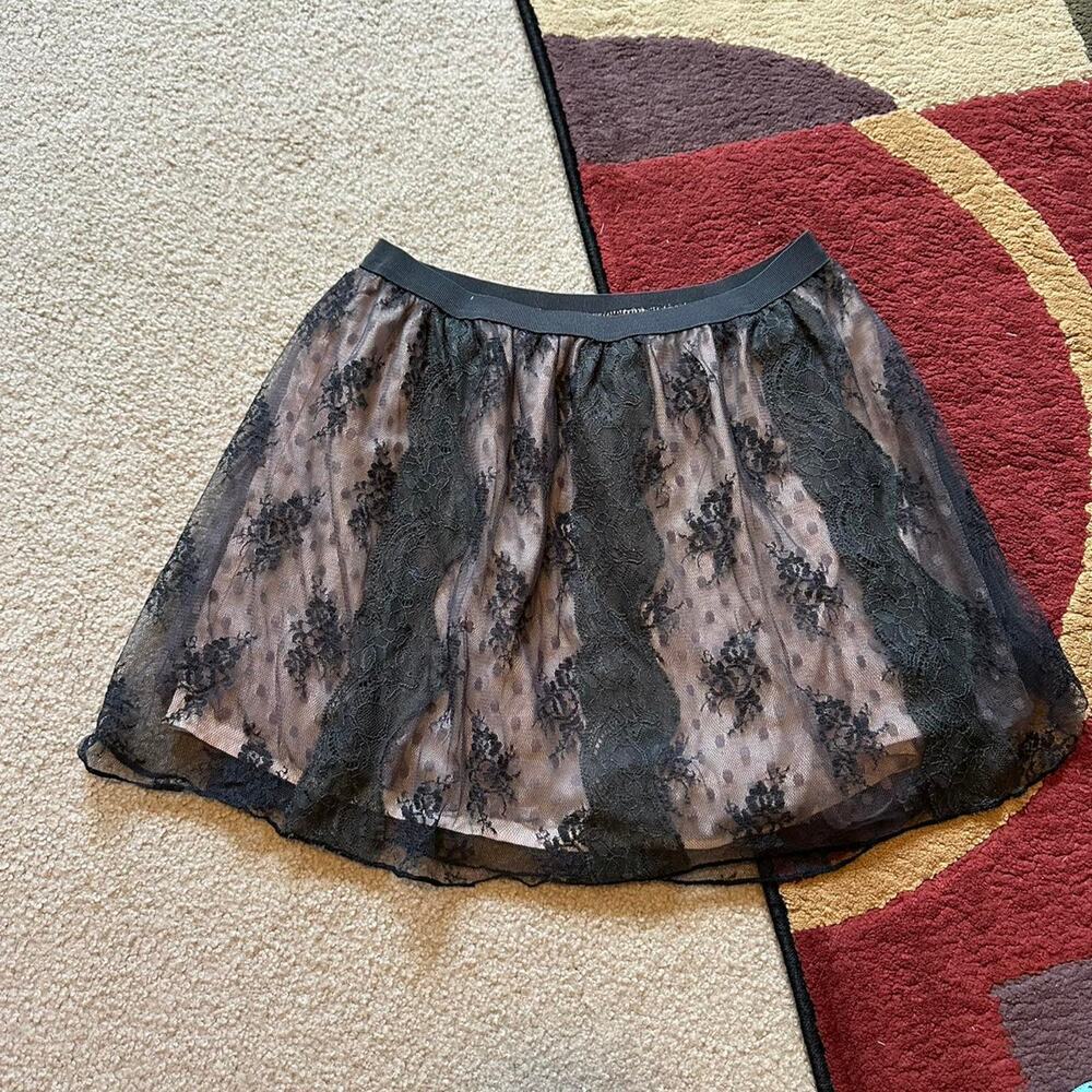 vintage Y2K polka dot and lace american eagle skirt